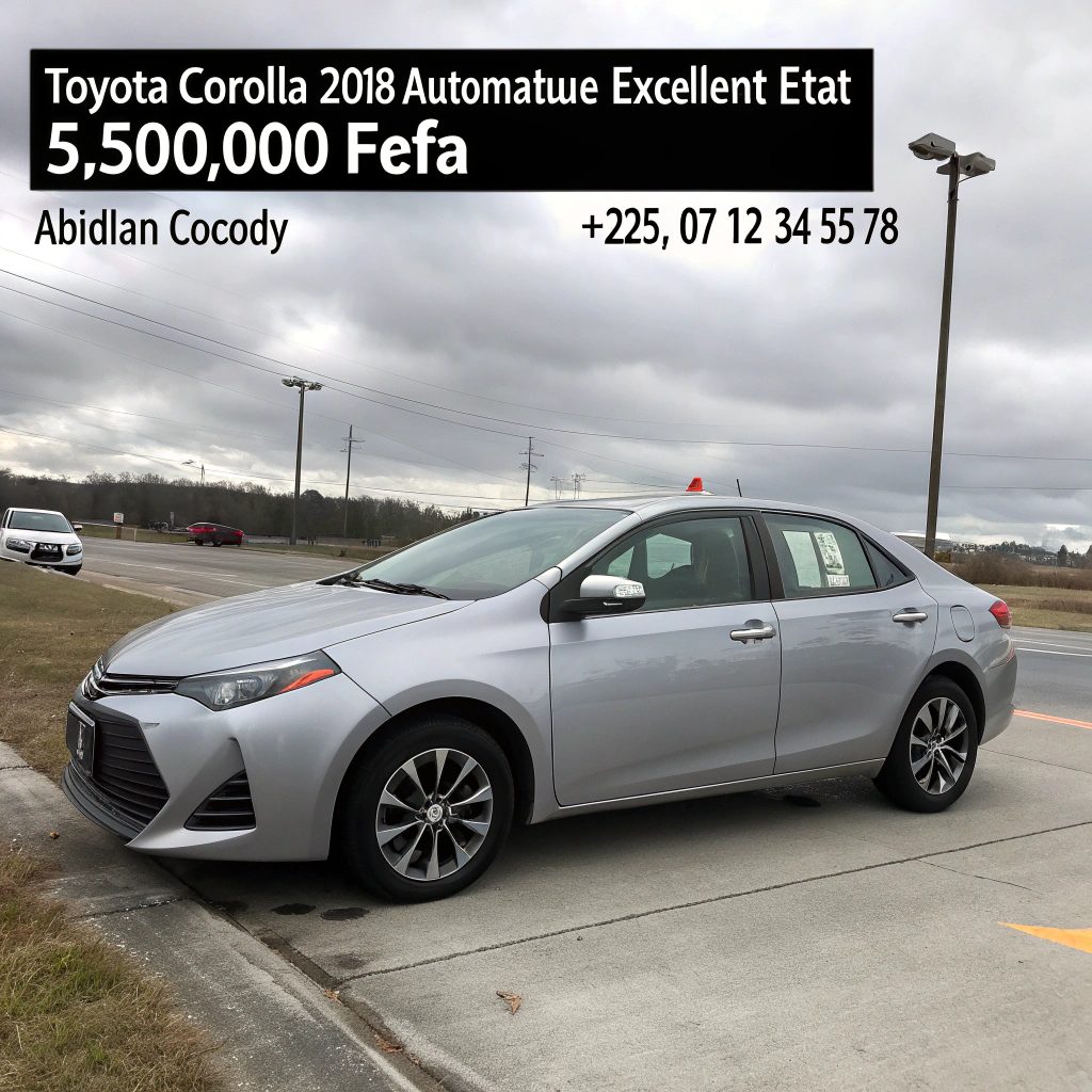 Toyota Corolla 2018 – Automatique – Excellent état